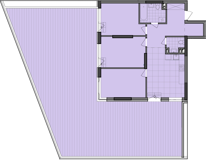 3-кімнатна 129.44 м² в ЖК Dibrova Park від 19 679 грн/м², Київ