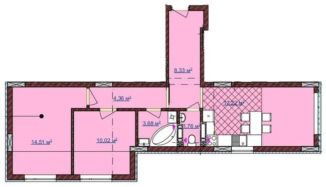 2-комнатная 59.9 м² в ЖК на ул. Вулецкая от 12 500 грн/м², с. Горишний