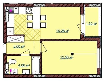 1-комнатная 36.9 м² в ЖК на ул. Вулецкая от 12 800 грн/м², с. Горишний