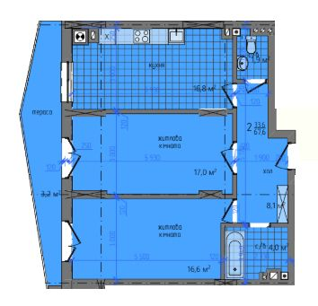 2-комнатная 67.6 м² в ЖК на ул. Южно-Кольцевая, 5л от 17 900 грн/м², Черновцы