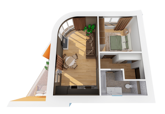 1-комнатная 46.87 м² в ЖК Ривьера от 16 500 грн/м², Николаев