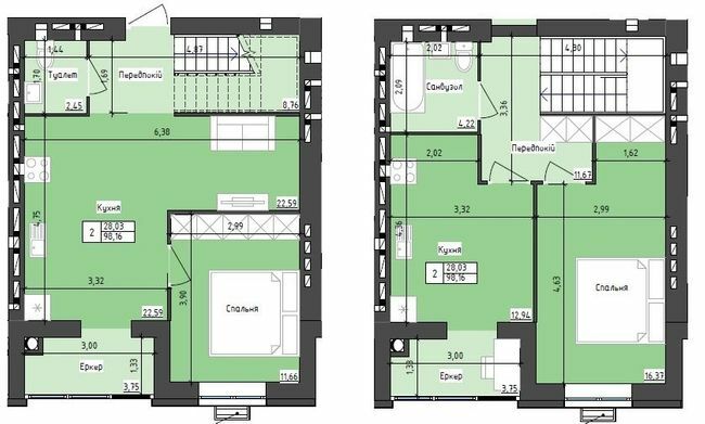 Дворівнева 98.16 м² в ЖК Sweet Home від 23 800 грн/м², Дніпро