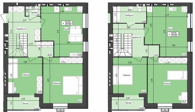 Двухуровневая 157.85 м² в ЖК Sweet Home от 22 700 грн/м², Днепр