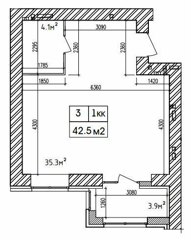 1-комнатная 42.5 м² в ЖК Аржанова от 20 000 грн/м², Днепр