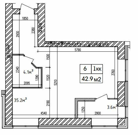 1-кімнатна 42.9 м² в ЖК Аржанова від 20 000 грн/м², Дніпро