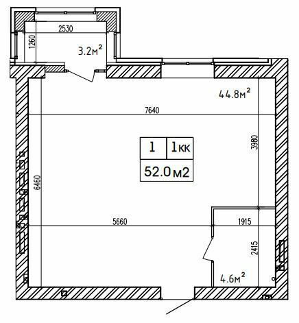 1-комнатная 52 м² в ЖК Аржанова от 20 000 грн/м², Днепр