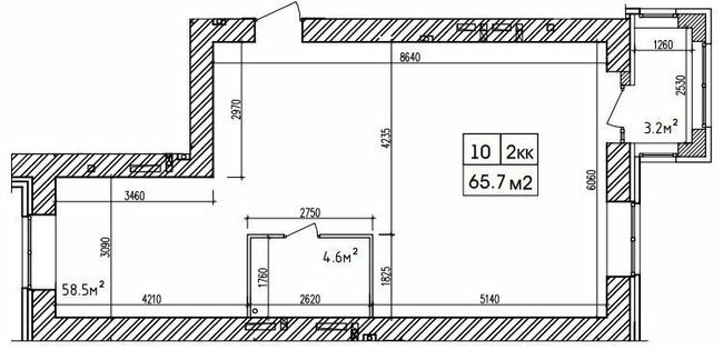 2-комнатная 65.7 м² в ЖК Аржанова от 17 500 грн/м², Днепр