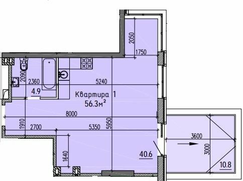 1-кімнатна 56.3 м² в ЖК River Hall від 19 500 грн/м², Запоріжжя