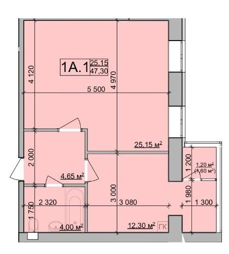 1-комнатная 47.3 м² в ЖК Зоря от 20 000 грн/м², Винница