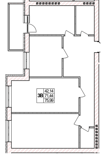 3-кімнатна 75.99 м² в ЖК Мічуріна від 12 900 грн/м², с. Агрономічне