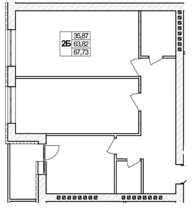 2-кімнатна 67.73 м² в ЖК Мічуріна від 15 000 грн/м², с. Агрономічне