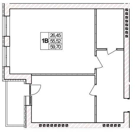 1-кімнатна 59.7 м² в ЖК Мічуріна від 15 000 грн/м², с. Агрономічне