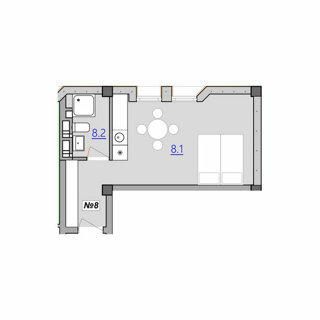 1-комнатная 27.4 м² в Апарт-комплекс Кампус от 15 500 грн/м², Тернополь