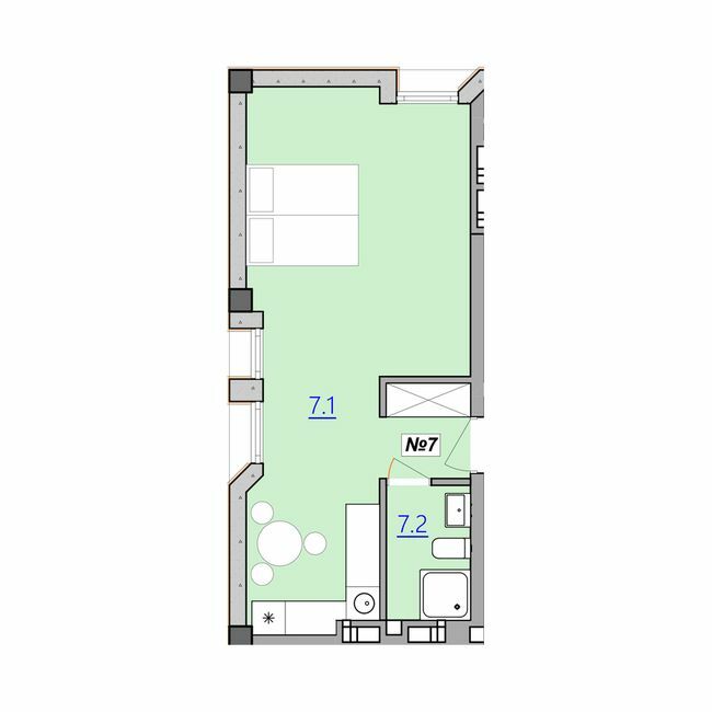 1-комнатная 36.1 м² в Апарт-комплекс Кампус от 15 500 грн/м², Тернополь