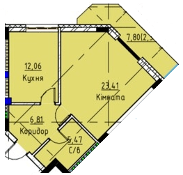 1-комнатная 50.09 м² в ЖК Графит от 16 000 грн/м², Ужгород