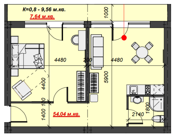 1-кімнатна 61.78 м² в ЖК Green Park Resort від 26 600 грн/м², с. Поляна