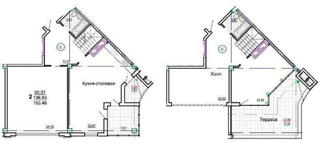 Дворівнева 153.46 м² в ЖК the first capital residence від 57 200 грн/м², Харків