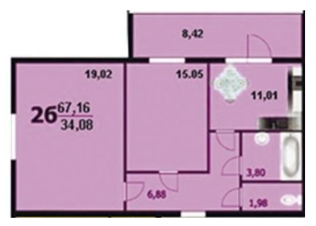 2-комнатная 67.16 м² в ЖК Европейский от 14 300 грн/м², Хмельницкий