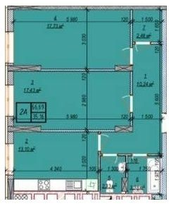 2-комнатная 66.65 м² в ЖК Свобода от 17 000 грн/м², Хмельницкий