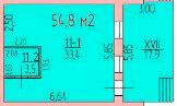 2-комнатная 54.8 м² в ЖК Волна от 19 650 грн/м², с. Железный Порт