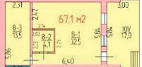 2-комнатная 67.1 м² в ЖК Волна от 19 650 грн/м², с. Железный Порт