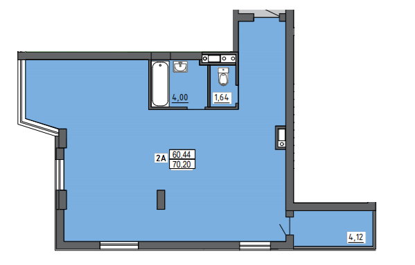 2-комнатная 70 м² в ЖК Юпитер от застройщика, Одесса