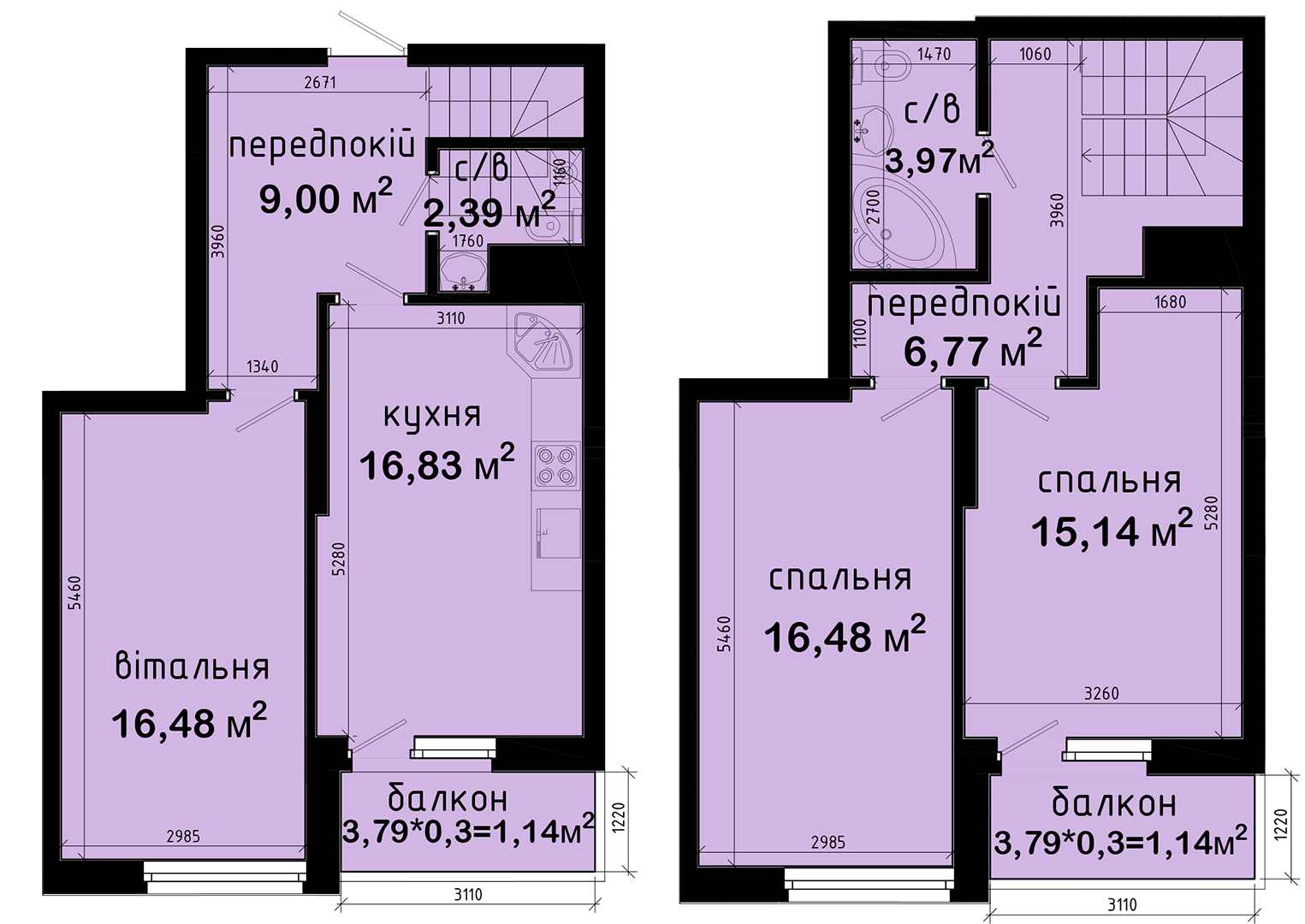 2-кімнатна 89.34 м² в ЖК Авеню 42 від 28 130 грн/м², Київ