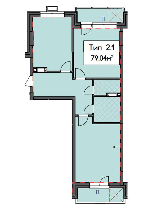 2-комнатная 79.04 м² в ЖК CRYSTAL RESIDENCE от 49 300 грн/м², Киев