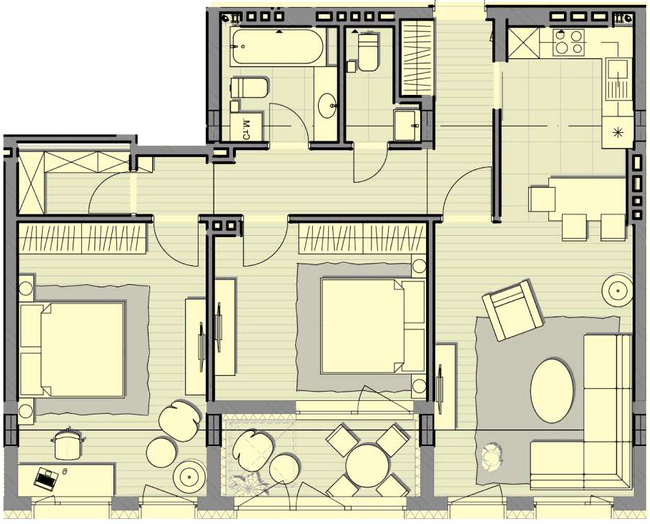 2-кімнатна 87.3 м² в ЖК Luxberry lakes & forest від 30 400 грн/м², смт Козин