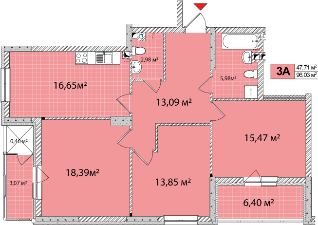 3-кімнатна 95.86 м² в ЖК Сирецькі сади від 32 079 грн/м², Київ