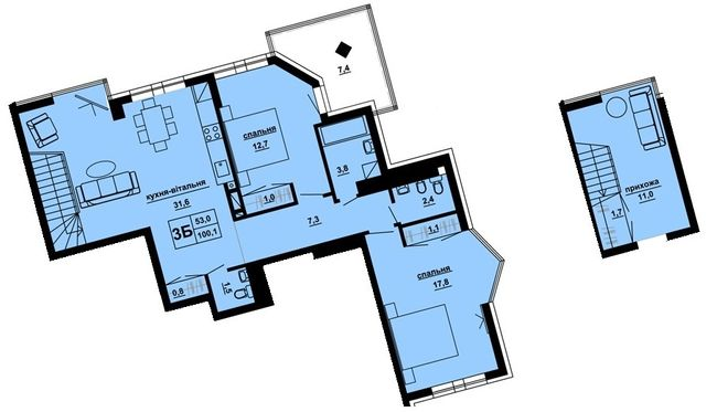 Двухуровневая 100.1 м² в ЖК Доминиканский от 22 550 грн/м², Тернополь