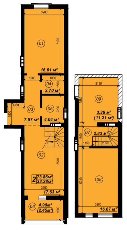 Дворівнева 73.86 м² в ЖК Verba від 21 500 грн/м², смт Глеваха