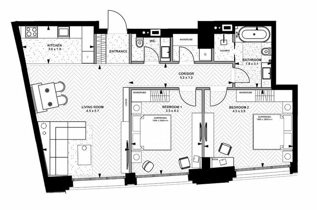 2-комнатная 89.1 м² в ЖК Linden Luxury Residences от 140 300 грн/м², Киев