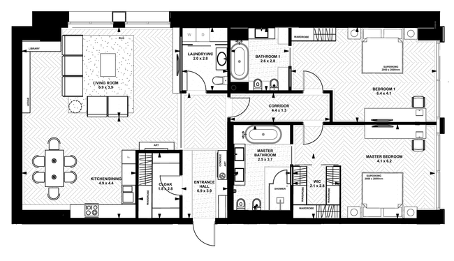 2-кімнатна 148.1 м² в ЖК Linden Luxury Residences від 140 300 грн/м², Київ