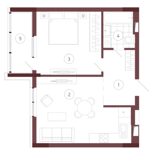 1-кімнатна 48.97 м² в ЖК Obolon Plaza від 65 550 грн/м², Київ