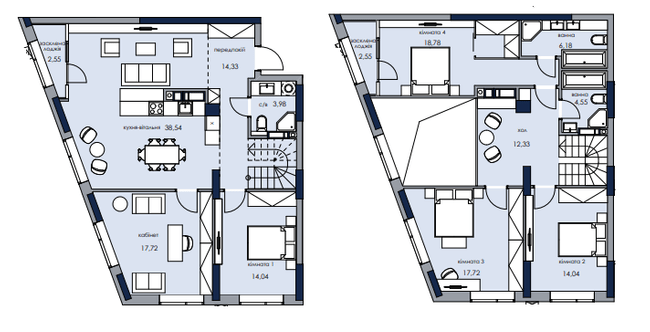 Двухуровневая 168.31 м² в ЖК Новый Автограф от 35 700 грн/м², Киев