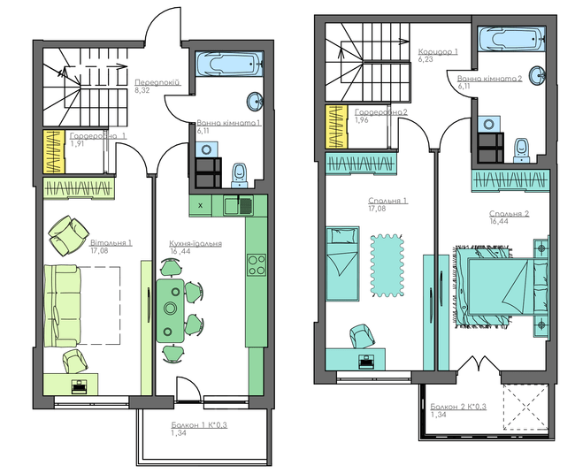 Двухуровневая 100.36 м² в ЖК Home and Park Comfort House от 14 000 грн/м², г. Борисполь