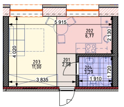 1-кімнатна 23.13 м² в ЖК Home Smart House від 12 000 грн/м², м. Бориспіль