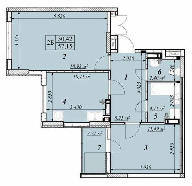 2-комнатная 57.15 м² в ЖК Звездная Башня 2 от 22 800 грн/м², г. Вышгород