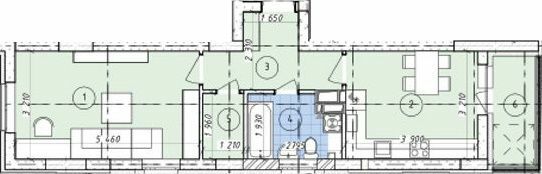 1-комнатная 47.45 м² в ЖК Променада от 24 250 грн/м², г. Вишневое