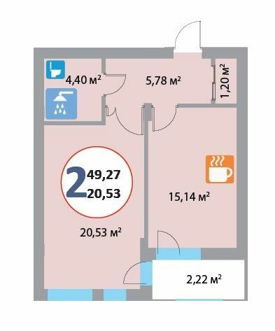 1-комнатная 49.27 м² в ЖК Эко-дом на Надежной от 16 500 грн/м², Львов