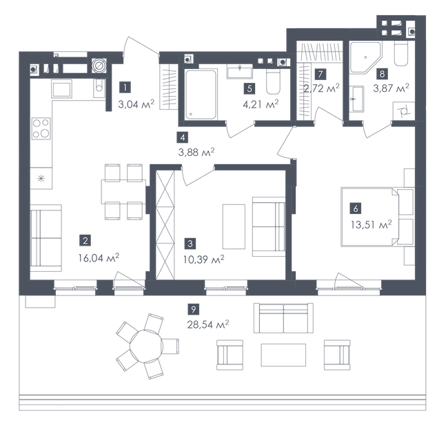 2-кімнатна 66.22 м² в ЖК Малоголосківські пагорби від 25 900 грн/м², Львів