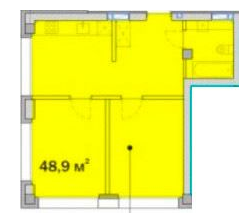 2-кімнатна 48.9 м² в ЖК Олімпійський від 21 000 грн/м², Дніпро