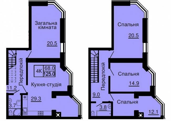 Дворівнева 125 м² в ЖК Sofia Nova від 35 000 грн/м², с. Новосілки