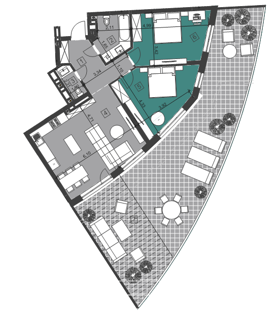 2-комнатная 102.72 м² в ЖК Парус City от 19 900 грн/м², Львов