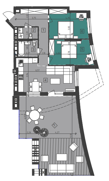 2-комнатная 86.3 м² в ЖК Парус City от 26 700 грн/м², Львов