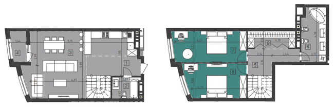 Двухуровневая 120.8 м² в ЖК Парус City от 18 900 грн/м², Львов