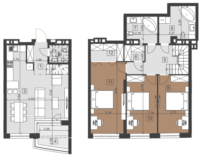 Двухуровневая 119.9 м² в ЖК Парус City от 26 700 грн/м², Львов