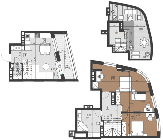 Двухуровневая 125.5 м² в ЖК Парус City от 26 700 грн/м², Львов