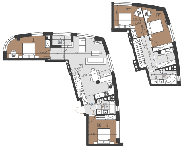 Двухуровневая 129.8 м² в ЖК Парус City от 24 600 грн/м², Львов